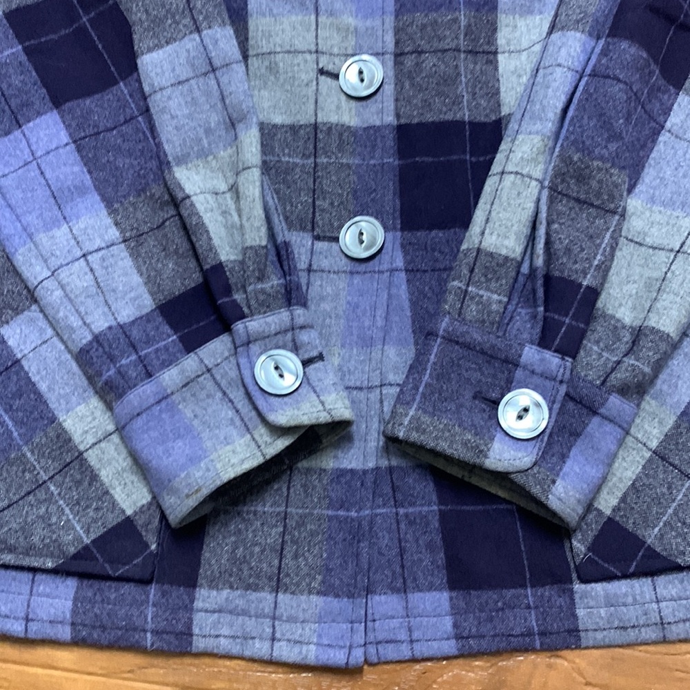 Vintage Pendleton Plaid 100% Virgin Wool Boxy Jacket - Picture 5 of 6